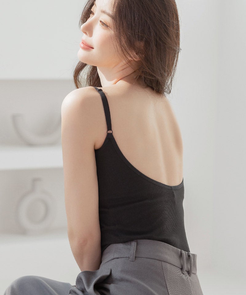 カップ付きバックオープンブラトップ《BRAmone Fashion Easy