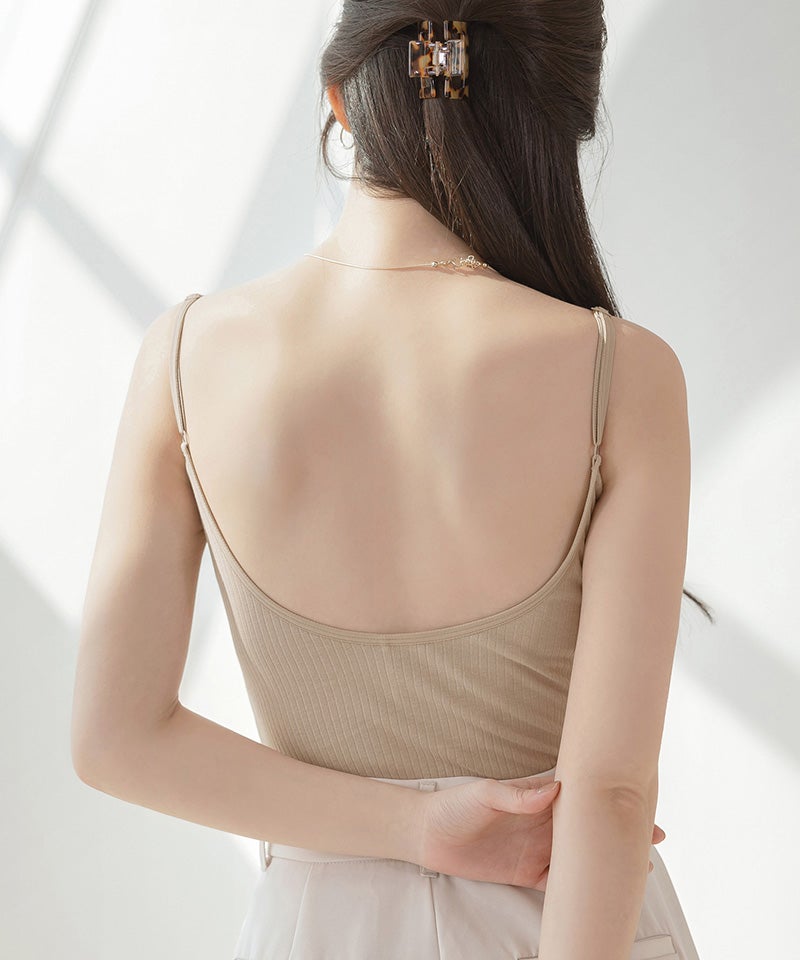 カップ付きバックオープンブラトップ《BRAmone Fashion Easy