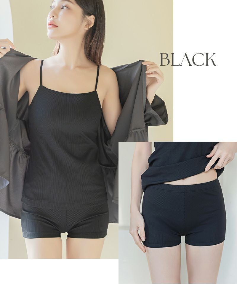 BESTBODY ブラトップとショートパンツ Ｓサイズセット 水陸両用type》「ブラモネ」ナチュ盛りブラトップお揃いショートパンツ