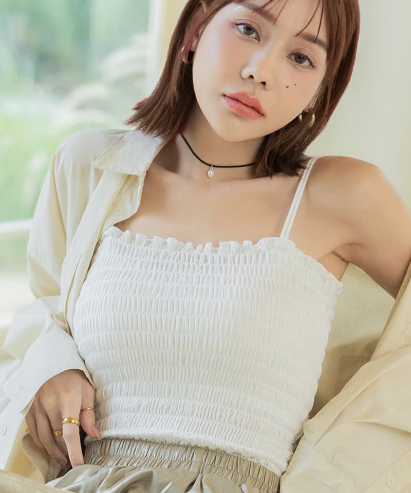 再入荷】3WAYシャーリングブラトップ《BRAmone Fashion Glamorous