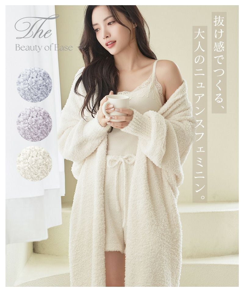 【美品】BEATING HEART ふわふわロングガウンカーディガン P.snow》もこもこロングカーディガン ガウン ルームウェア | 【公式
