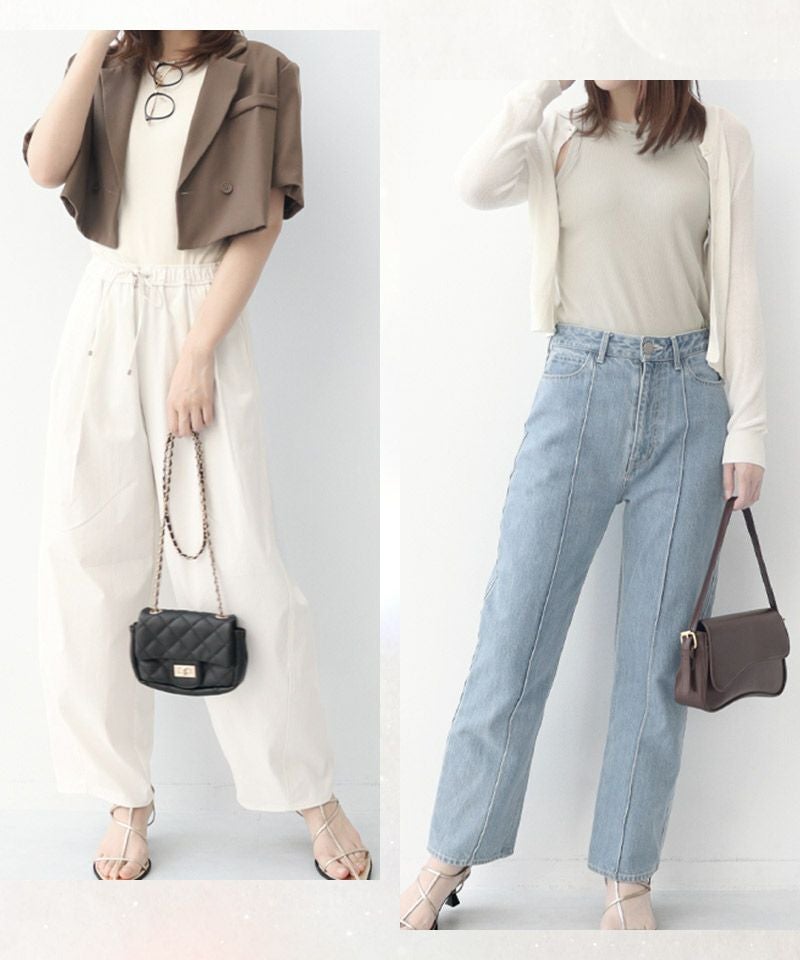 カップ付きアメリカンスリーブリブタンクトップ《BRAmone Fashion Easy