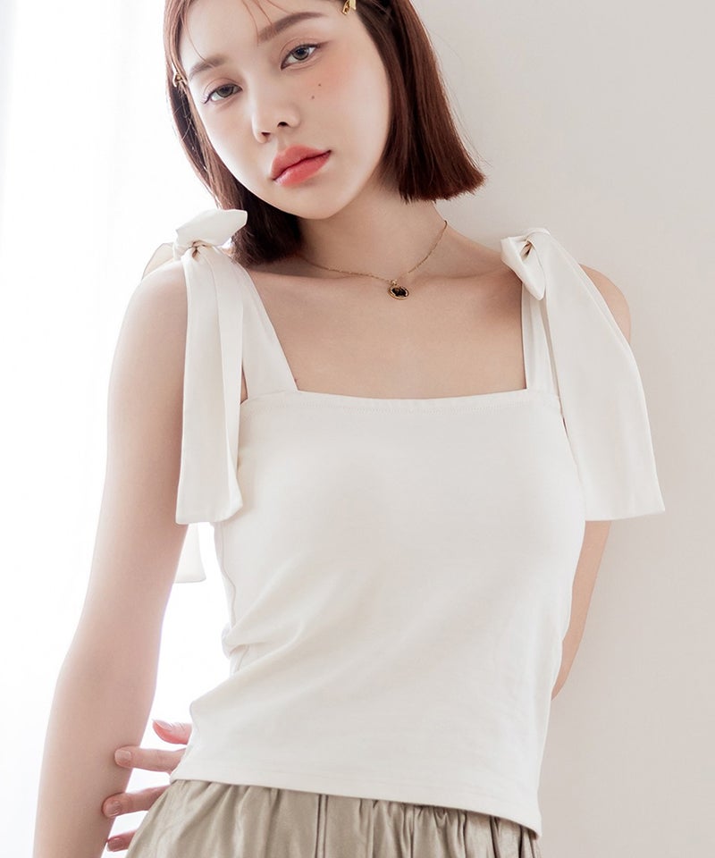 【先行予約】肩紐リボンモーニングルーティンブラトップ